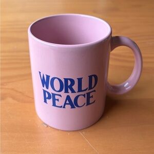 Pink & blue World Peace mug